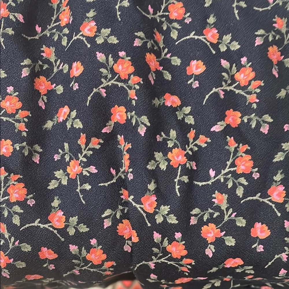 Old Navy Black and Red Puff Sleeve Sundress